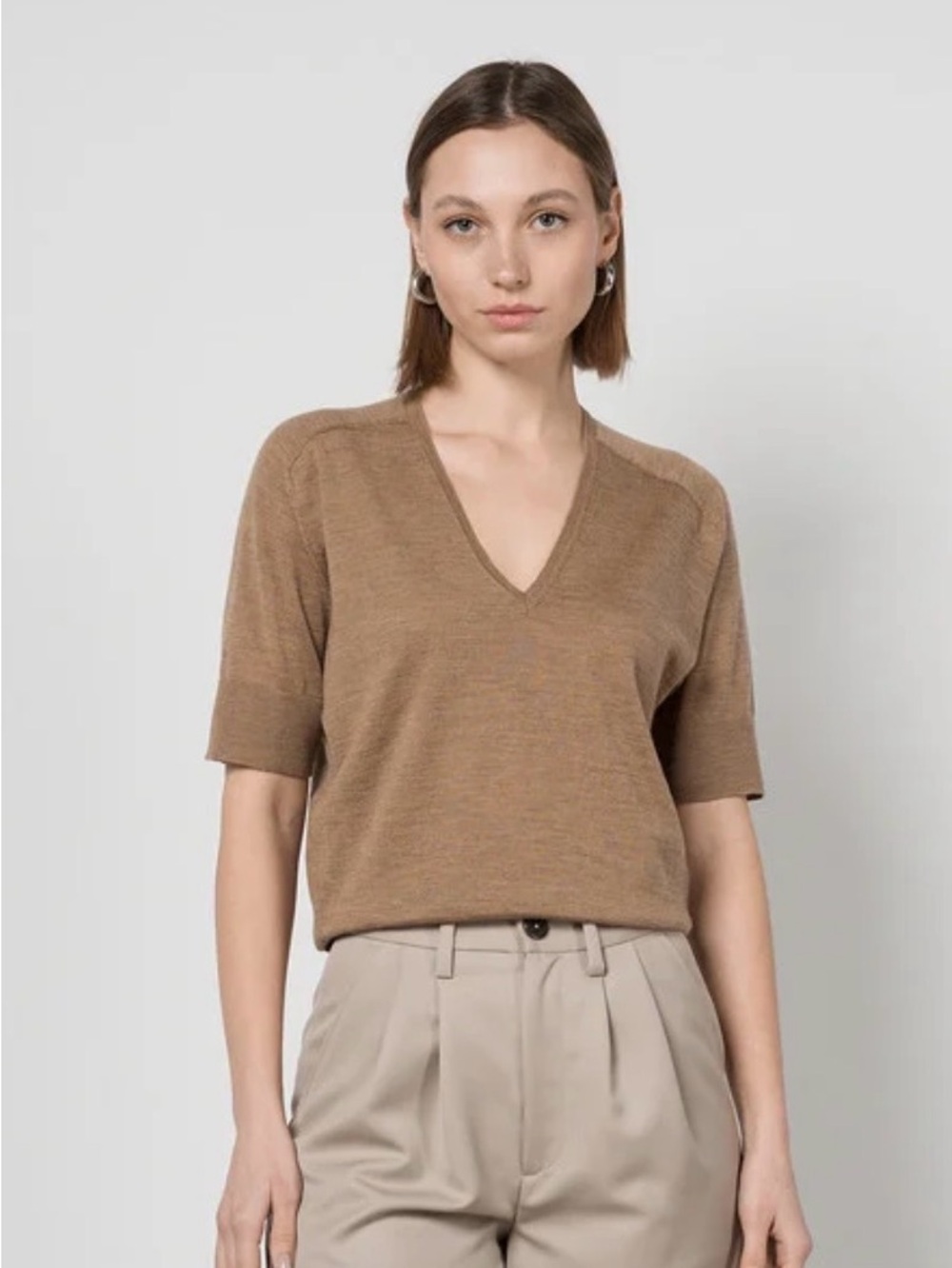 ANINE BING ARIA SWEATER - CAMEL